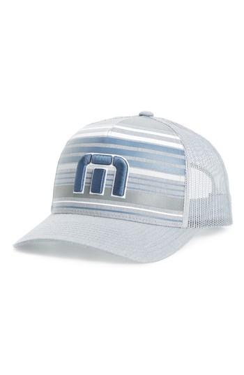 Men's Travis Mathew Kubiak Snapback Trucker Hat - Grey