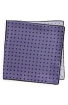 Men's Lanvin Dot Silk Pocket Square, Size - Purple