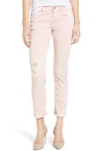 Women's Hudson Jeans Riley Grommet Boyfriend Jeans - Pink