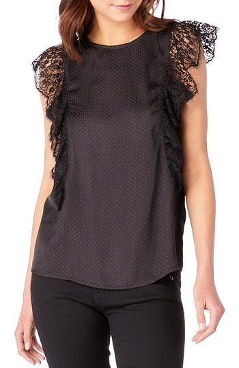 Women's Michael Stars Lace Ruffle Top