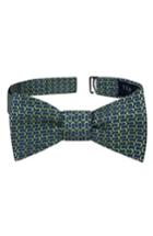 Men's Ted Baker London Charming Abstract Silk Bow Tie, Size - Green