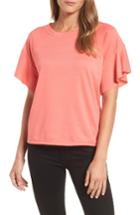 Women's Caslon Ruffle Sleeve Sweatshirt - Coral