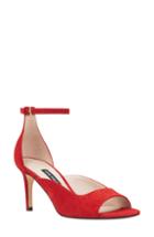 Women's Nine West Avielle Ankle Strap Sandal M - Red