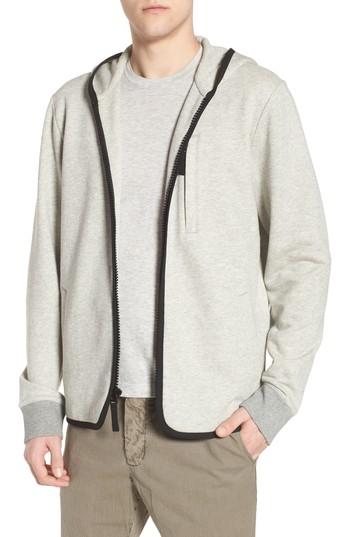 Men's James Perse French Terry Zip Hoodie (m) - Grey