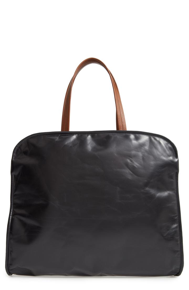 Marni Cushion Leather Tote - Black