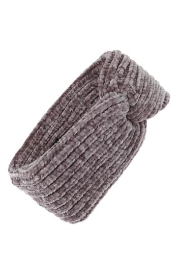 Trouve Chenille Headband, Size - Grey