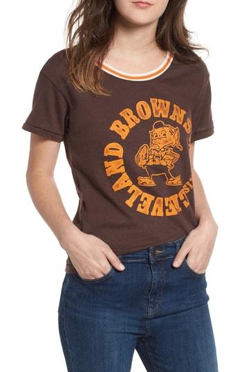 Women's Junk Food Nfl Browns Kick Off Tee - Brown