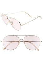 Women's Oliver Peoples Rockmore 58mm Aviator Sunglasses - Gold/ Green