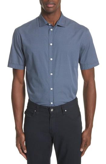 Men's Emporio Armani Regular Fit Geometric Print Sport Shirt - None