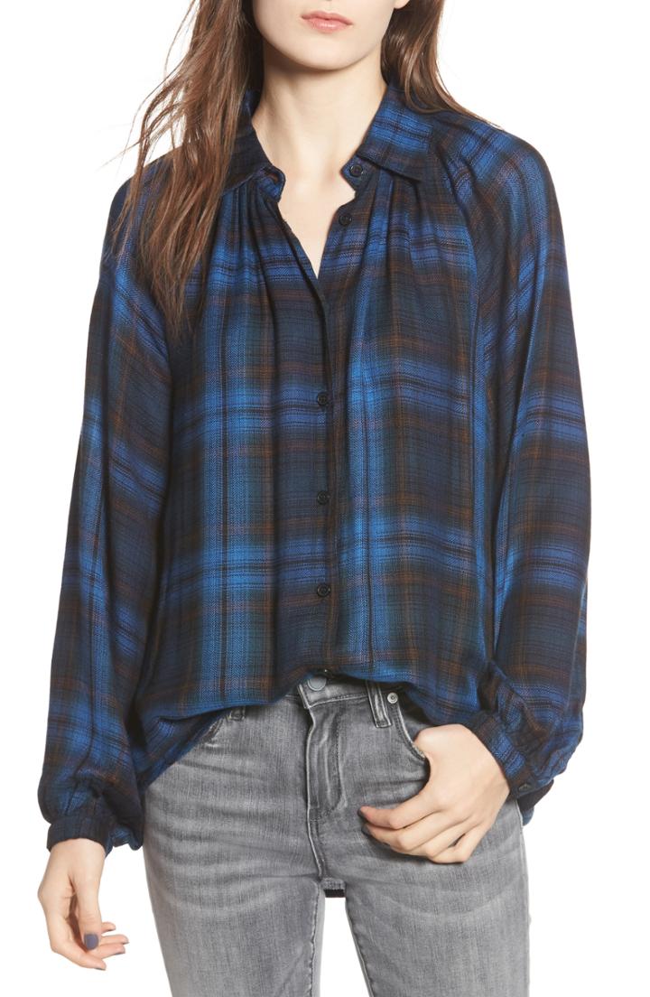Women's Angie Fem Flannel Shirt - Blue