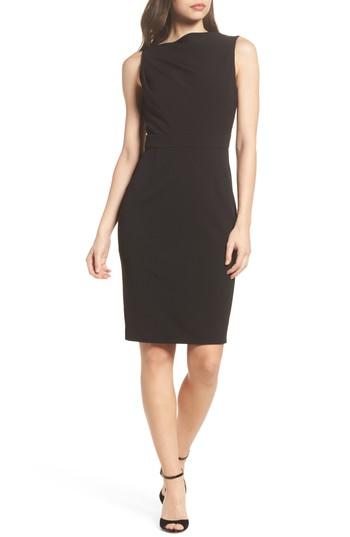 Women's Vince Camuto High Neck Sheath Dress - Black