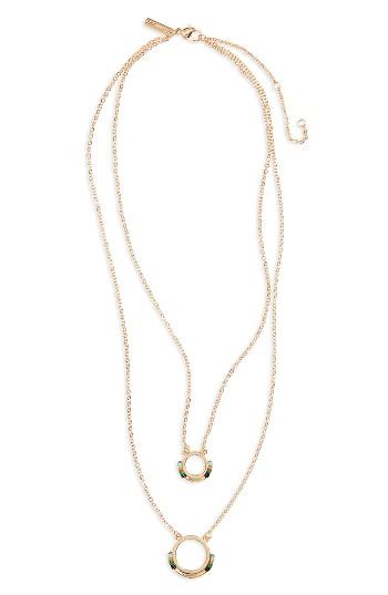 Women's Topshop Bead Circle Layered Necklace