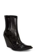 Women's Jeffrey Campbell Gunmetal Cage Bootie M - Black
