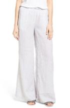 Women's Nic+zoe Drifty Wide Leg Linen Trousers - Grey