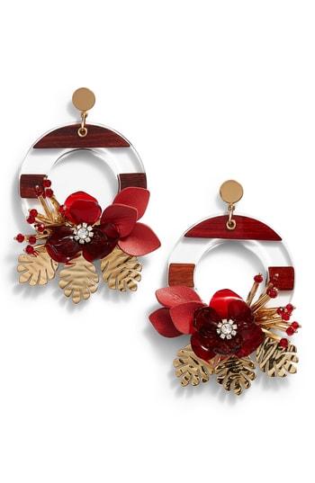 Women's Kate Spade New York Slice Of Stone Drop Hoop Earrings