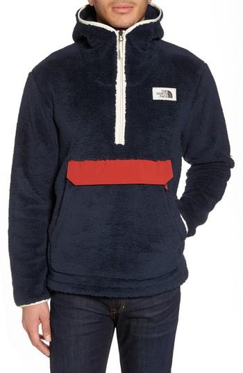 Men's The North Face Campshire High Pile Fleece Pullover Hoodie - Blue