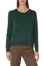 Women's Akris Punto Poplin Back Cotton Sweater - Green