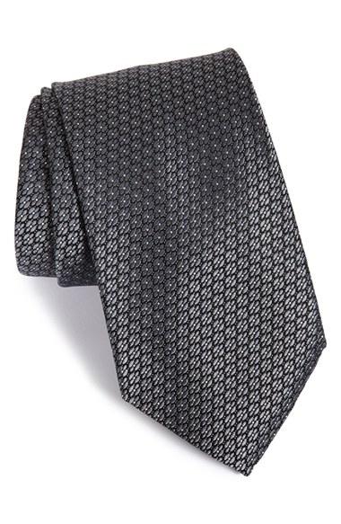 Men's Ermenegildo Zegna Floral Silk Tie, Size - Grey
