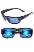 Men's Costa Del Mar Fantail 60mm Polarized Sunglasses - Blackout/ Blue Mirror