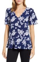 Women's Michael Michael Kors Tossed Lace Flowers Top - Blue