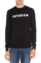 Men's Lacoste Futurism Graphic Sweater, Size - Black