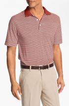 Men's Cutter & Buck 'trevor' Stripe Drytec Polo - Red