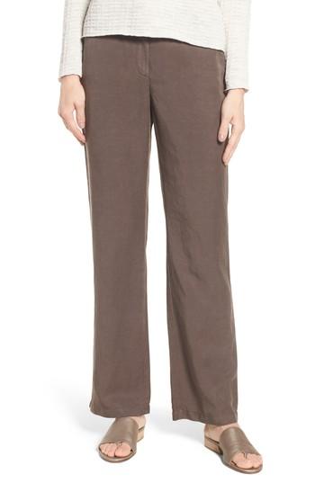 Women's Eileen Fisher Straight Leg Pants - Grey