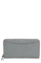 Women's Skagen Leather Continental Wallet - Grey