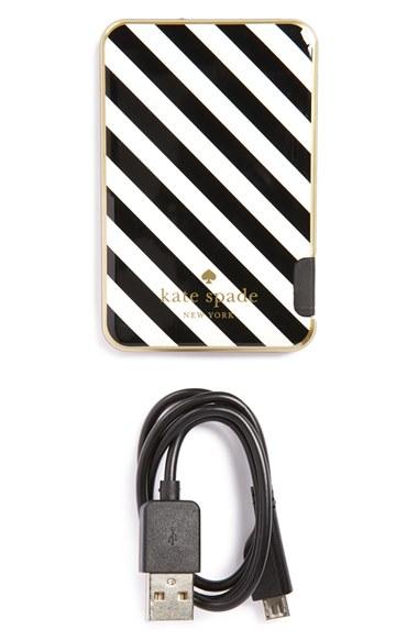 Kate Spade New York Slim Portable Charger, Size - Black