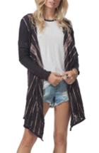 Women's Rip Curl Blackbird Stripe Hooded Cardigan