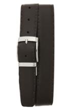 Men's Canali Reversible Hand Sewn Leather Belt - Dark Brown