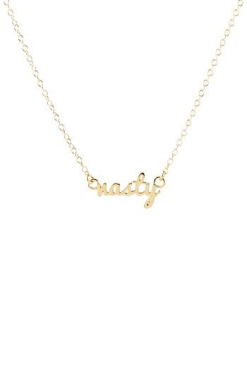 Women's Kris Nations Nasty Script Necklace