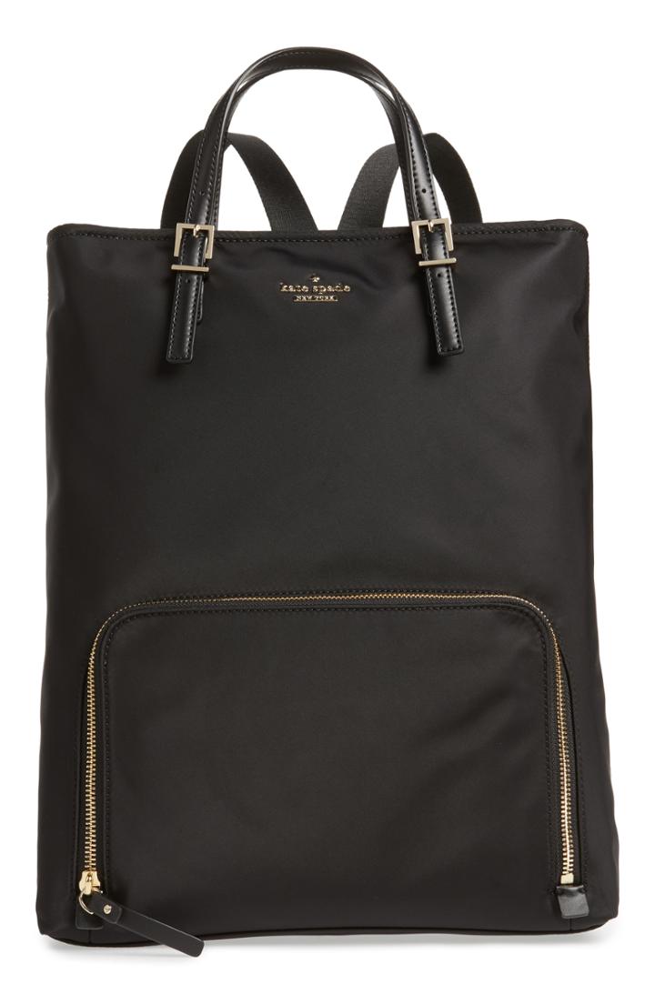 Kate Spade New York Convertible Nylon Backpack - Black