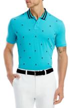Men's G/fore Skull Embroidered Stretch Polo - Blue