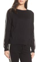 Women's Ragdoll Stripe Lounge Sweatshirt - Black