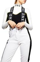 Women's Topshop Sno Colorblock Suspender Trousers Us (fits Like 0) - White