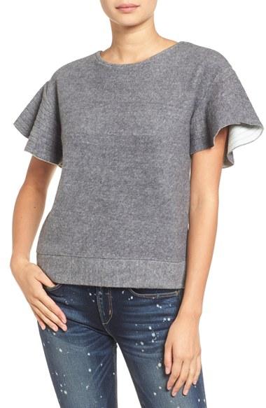 Women's Mcguire 'bella' Felted Flutter Sleeve Tee