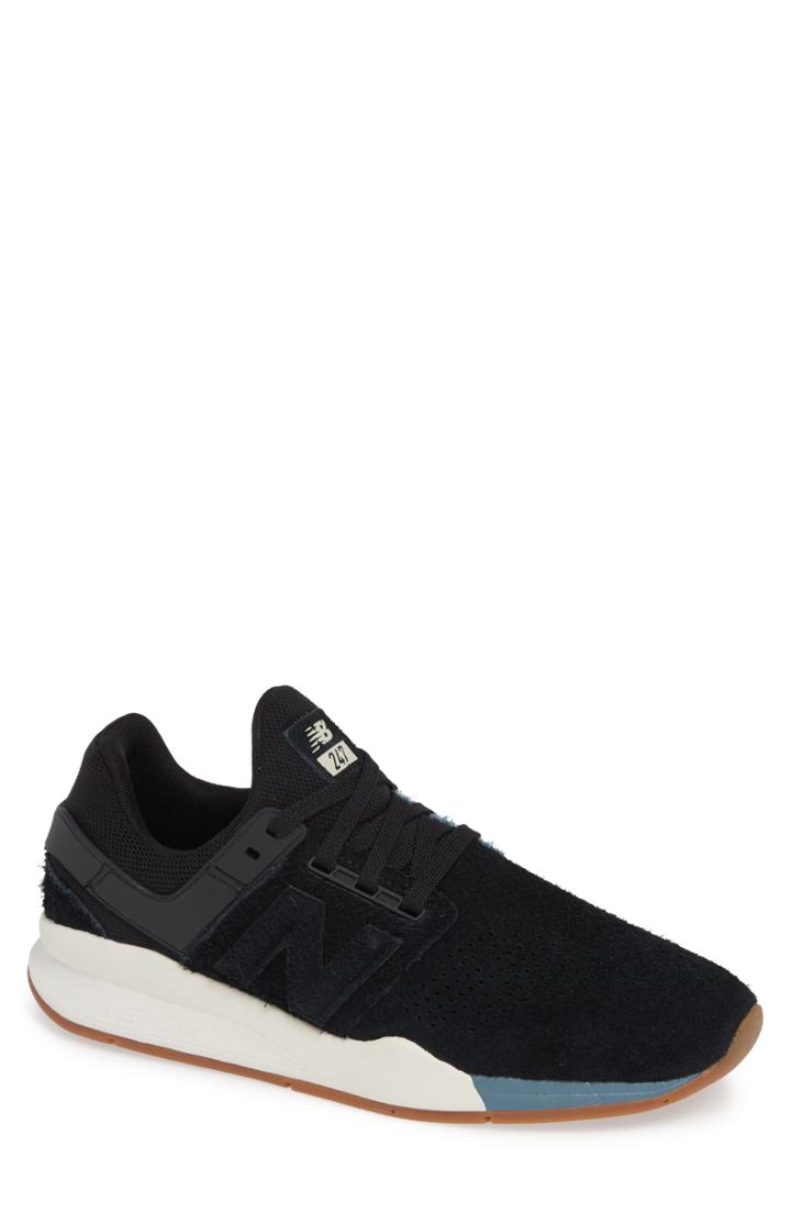 Men's New Balance 247 Suede Sneaker .5 D - Black