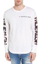 Men's True Religion Brand Jeans Retro Graphic Long Sleeve T-shirt - White