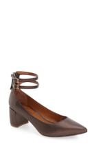 Women's Linea Paolo 'noel' Pointy Toe Ankle Strap Pump .5 M - Brown