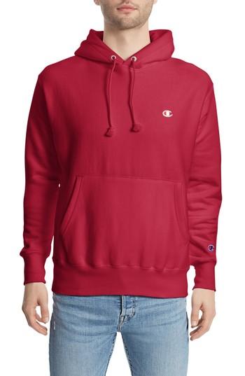 Men's Champion Reverse Weave Pullover Hoodie - Red