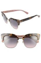 Women's Kate Spade New York Karri 53mm Sunglasses - Havana/ Pattern Green