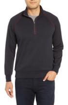 Men's Bugatchi Regular Fit Quarter Zip Pullover Sweatshirt - Blue