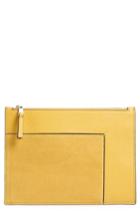 Treasure & Bond Dani Suede & Leather Pouch - Yellow