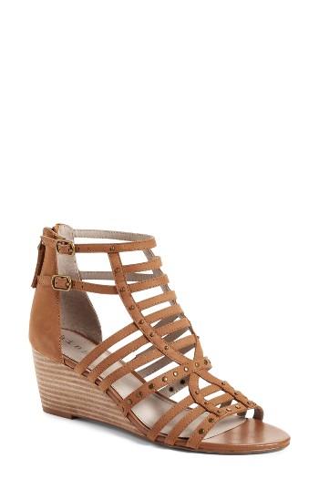 Women's Hinge Nolan Strappy Wedge Sandal M - Brown