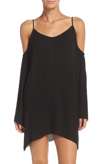 Women's Elan Cold Shoulder Cover-up Tunic - Black