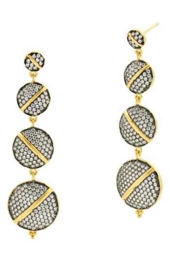 Women's Freida Rothman Textured Ornaments Dome Drop Earrings
