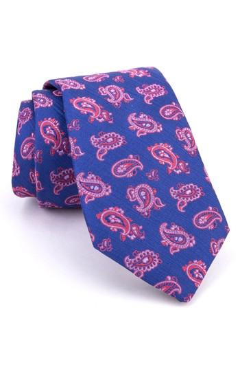 Men's Ted Baker London Marvelous Paisley Silk Tie, Size - Blue