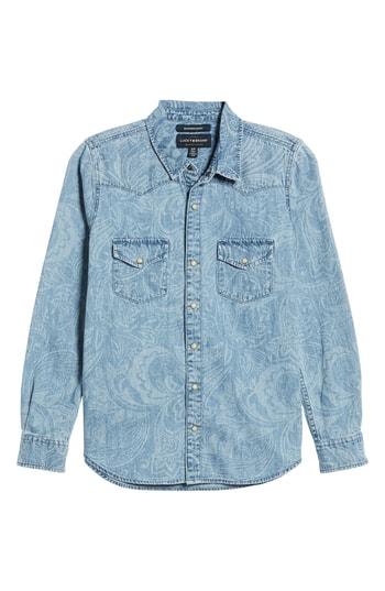 Women's Lucky Brand Western Paisley Print Denim Shirt