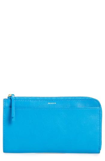 Women's Skagen Leather Phone Wallet - Blue